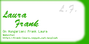 laura frank business card